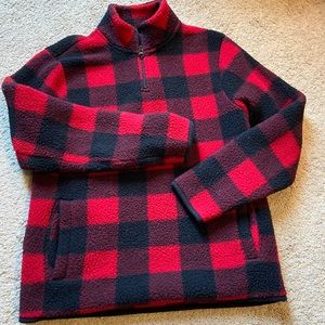 Buffalo Plaid 1/4 zip sweatshirt